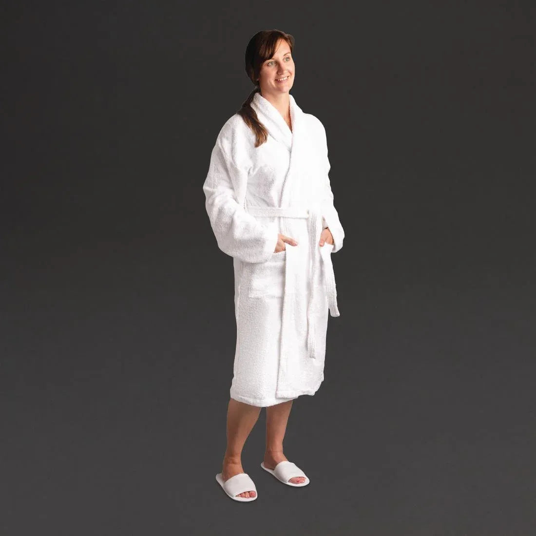 HD222 Eco Robe, Bathrobes White - Large - JD Catering Equipment Solutions Ltd