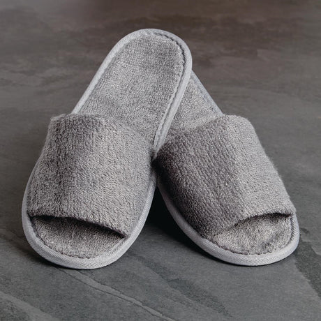HD244 Luxury Curzon Open Toe Slippers Grey