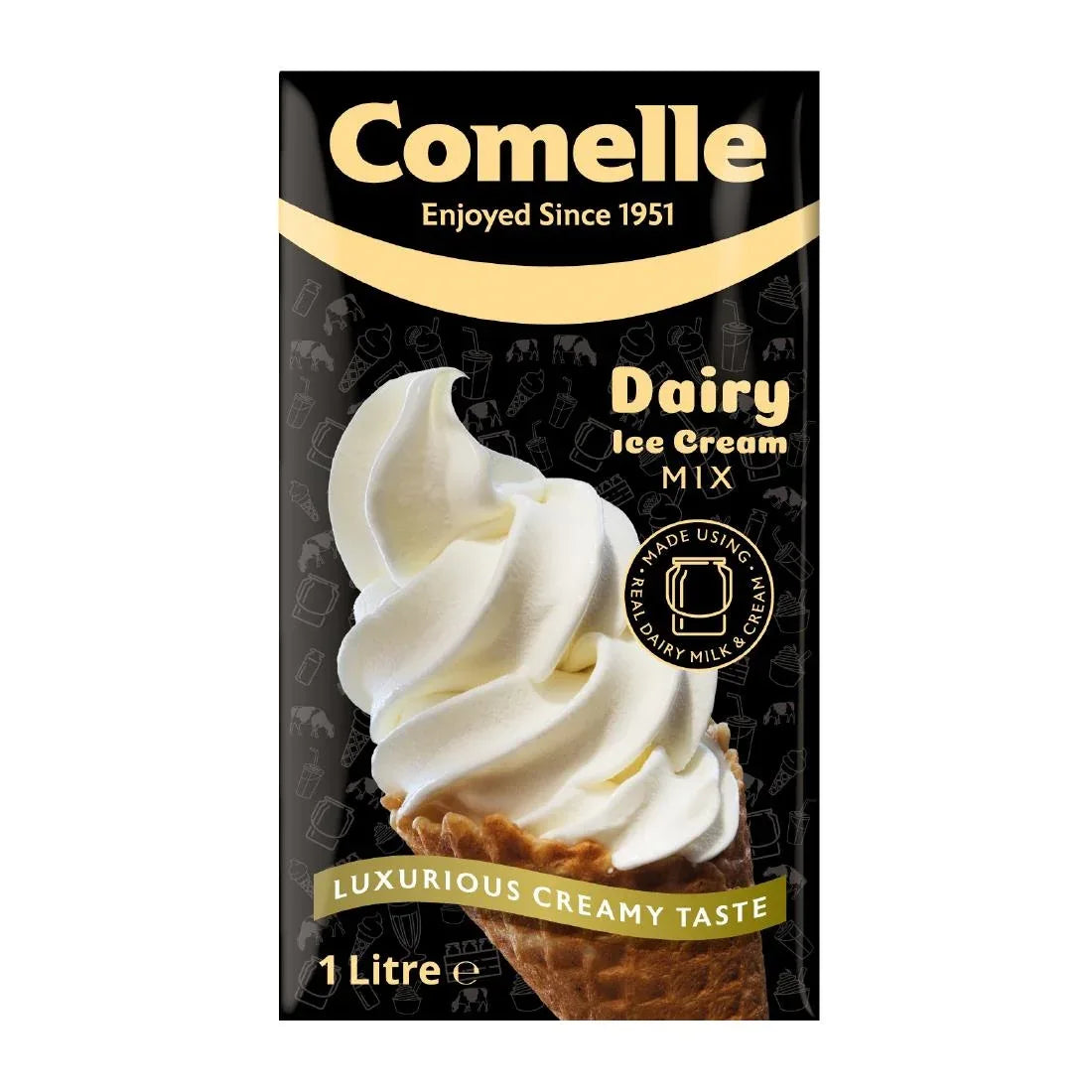 HN933 Comelle Dairy Ice Cream Mix 1Ltr (Pack of 12)