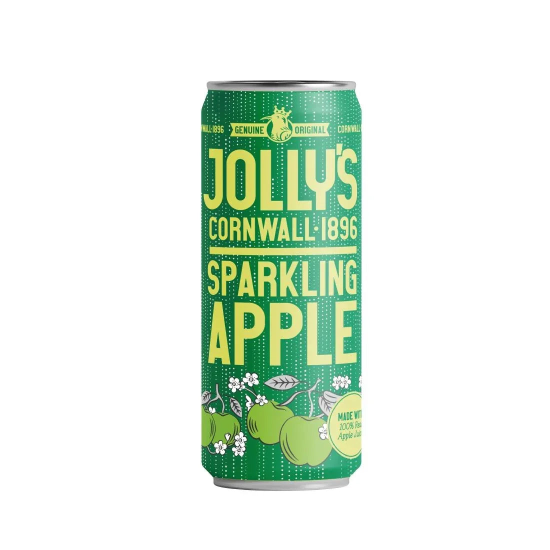 HN941 Jolly's Cornish Sparkling Apple Juice Cans 250ml (Pack of 24) - JD Catering Equipment Solutions Ltd