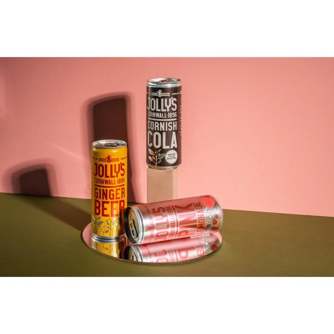 HN942 Jolly's Cornish Pink Lemonade Cans 250ml (Pack of 24) - JD Catering Equipment Solutions Ltd