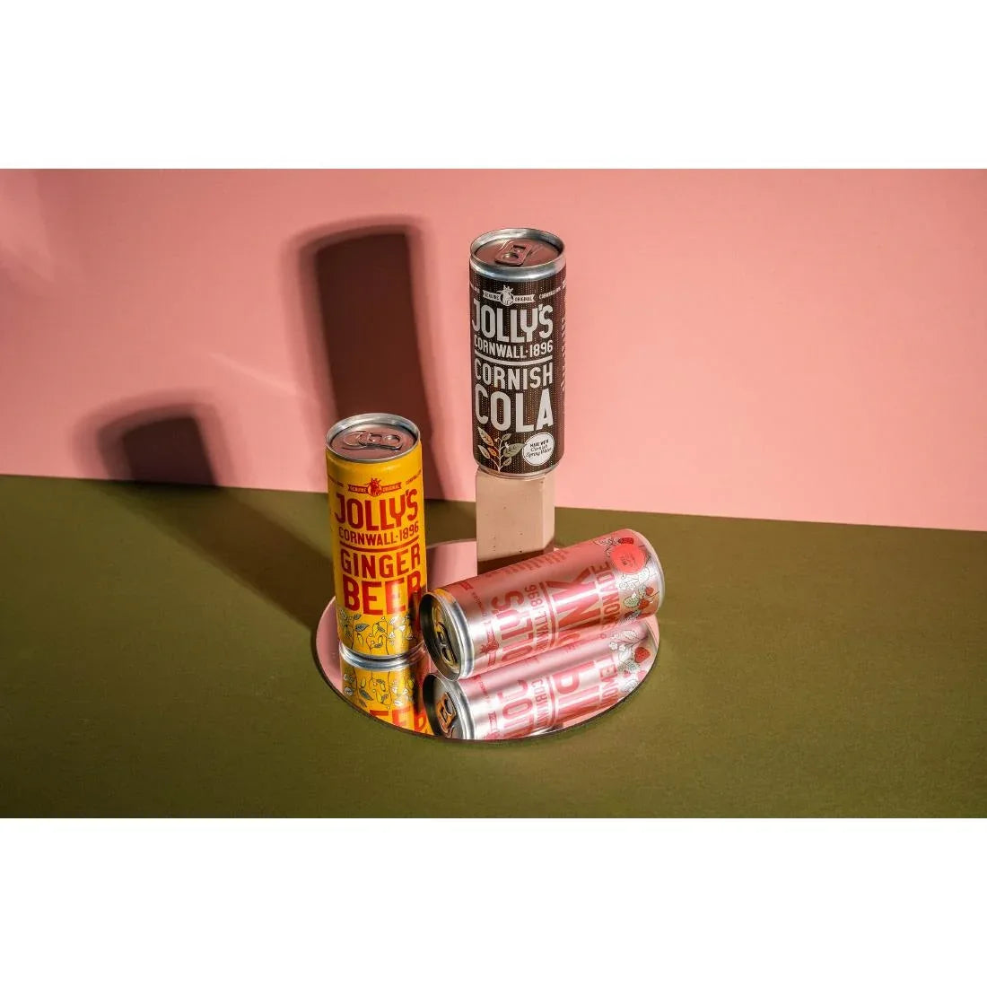 HN942 Jolly's Cornish Pink Lemonade Cans 250ml (Pack of 24) - JD Catering Equipment Solutions Ltd