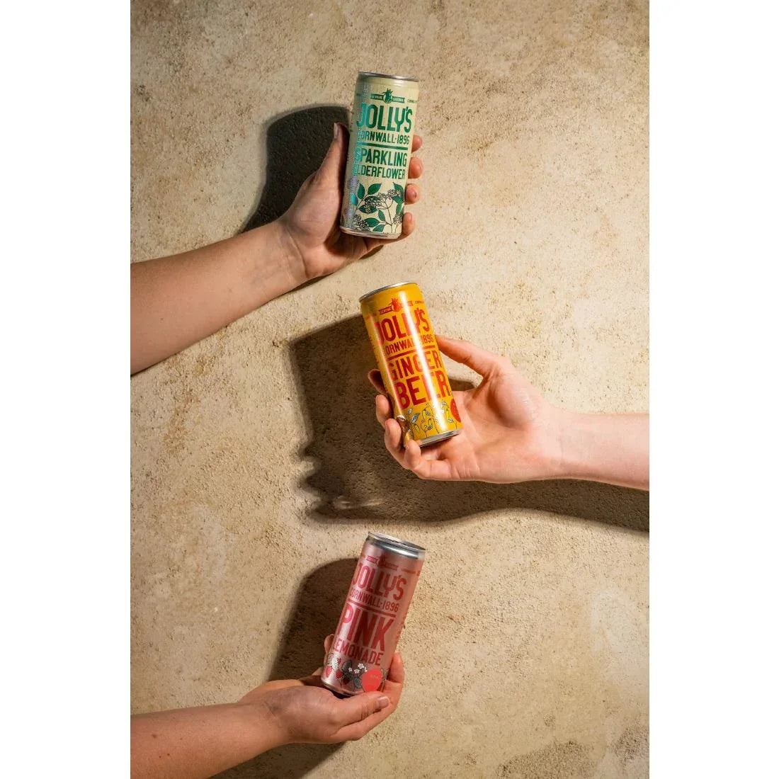 HN942 Jolly's Cornish Pink Lemonade Cans 250ml (Pack of 24) - JD Catering Equipment Solutions Ltd