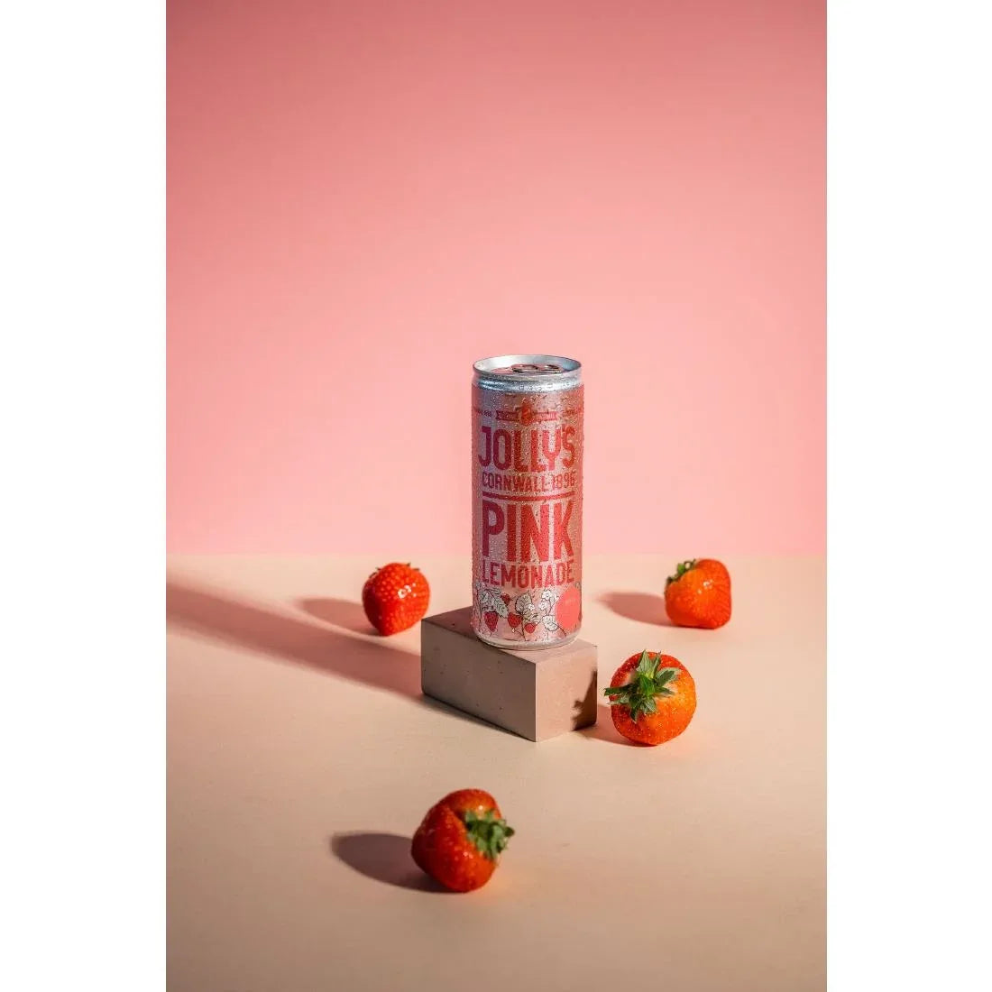 HN942 Jolly's Cornish Pink Lemonade Cans 250ml (Pack of 24) - JD Catering Equipment Solutions Ltd