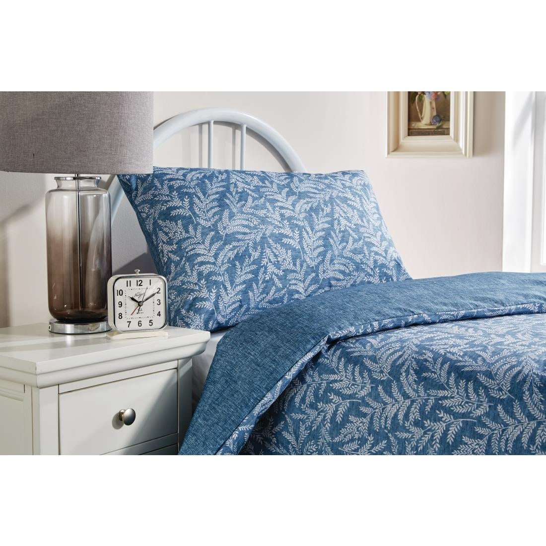 HP041 Mitre Essentials Fiorella Duvet Cover Indigo Single