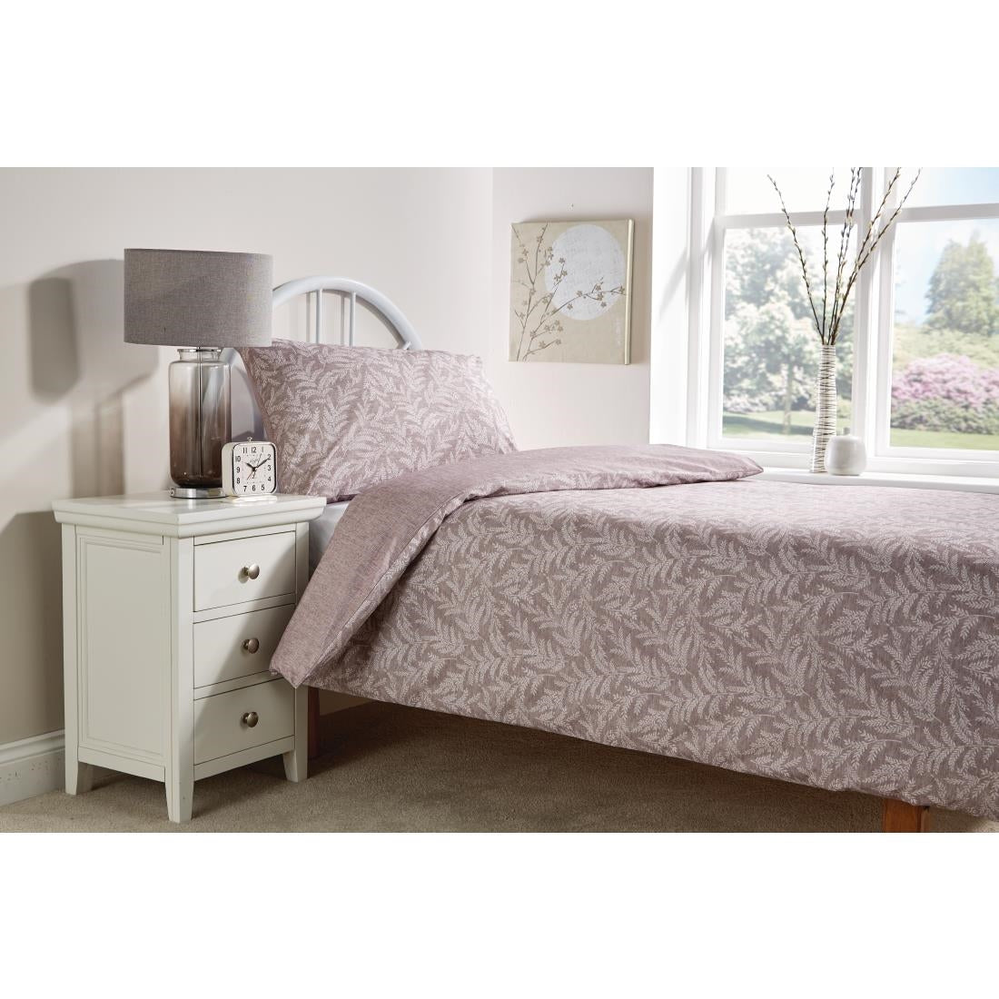 HP039 Mitre Essentials Fiorella Duvet Cover Aubergine Single