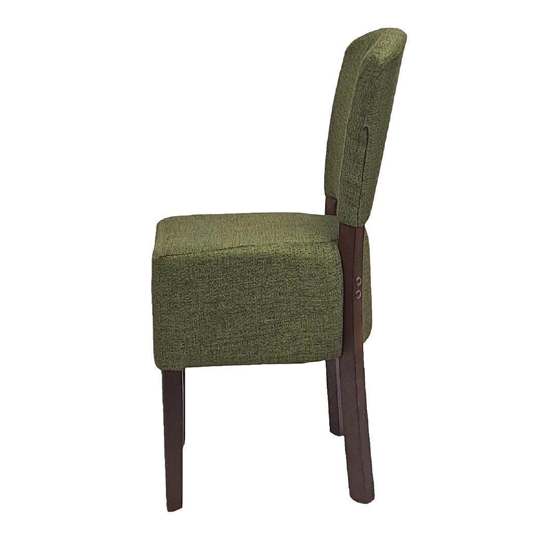 HP757 Hanoi Dining Chair In Dark Walnut with Shetland Forest Seatpad (Pack of 2)