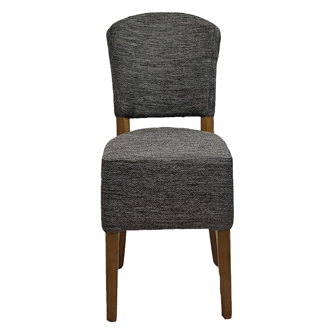 HP765 Hanoi Dining Chair In Weathered Oak with Shetland Smoke Seatpad (Pack of 2)
