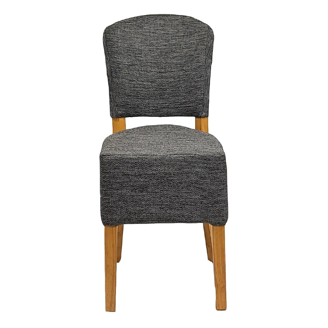 HP772 Hanoi Dining Chair In Soft Oak with Shetland Smoke Seatpad (Pack of 2)