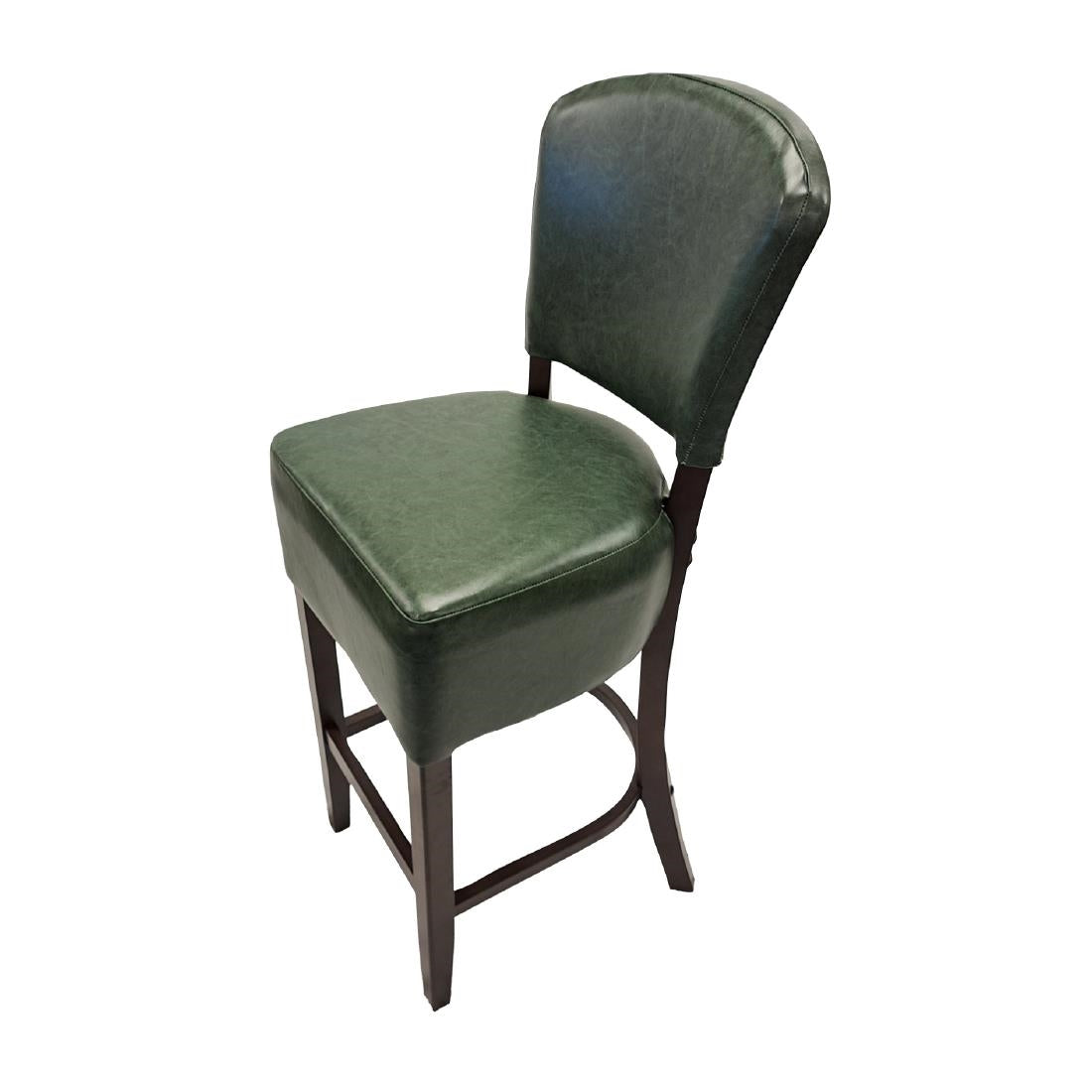 HP776 Hanoi Bar Chair in Dark Walnut with Bison Cedar Vinyl