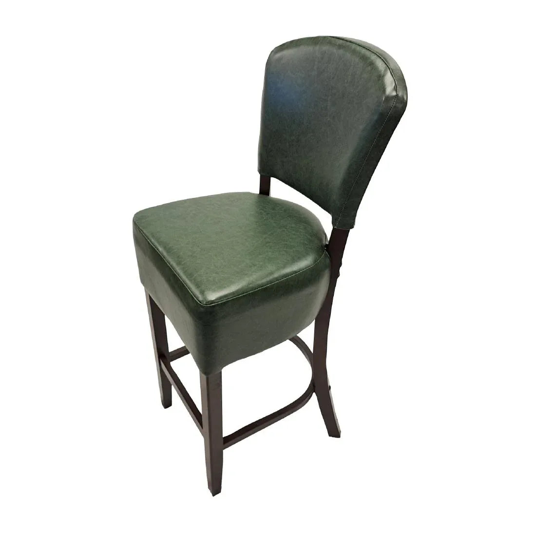 HP776 Hanoi Bar Chair in Dark Walnut with Bison Cedar Vinyl - JD Catering Equipment Solutions Ltd