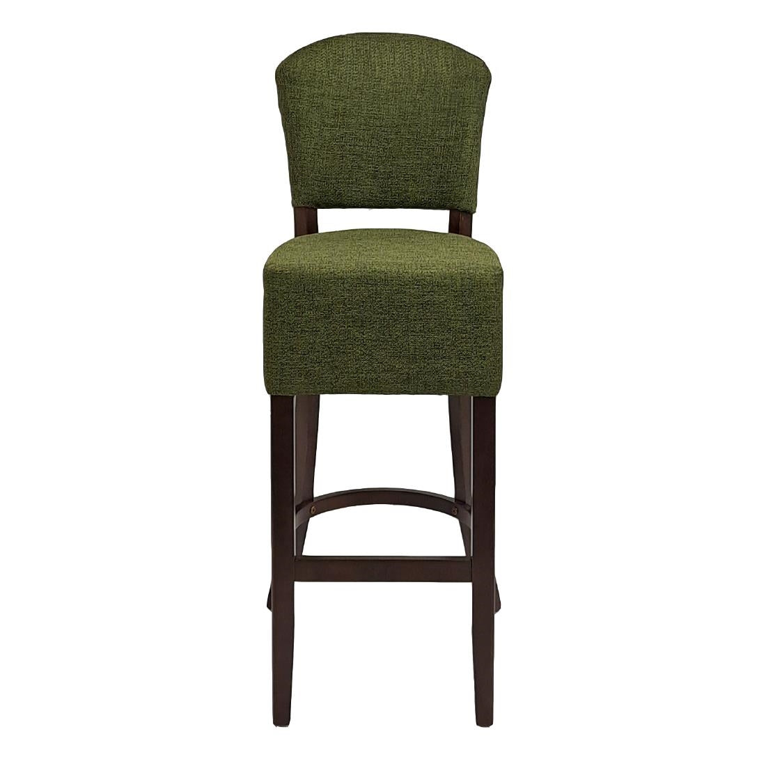 HP778 Hanoi Bar Chair in Dark Walnut with Shetland Forest Seatpad