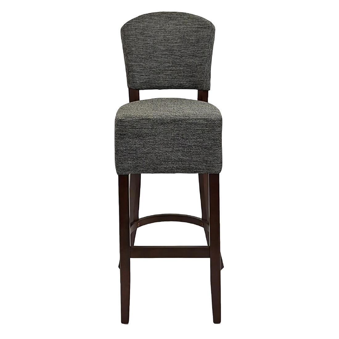HP779 Hanoi Bar Chair in Dark Walnut with Shetland Smoke Seatpad