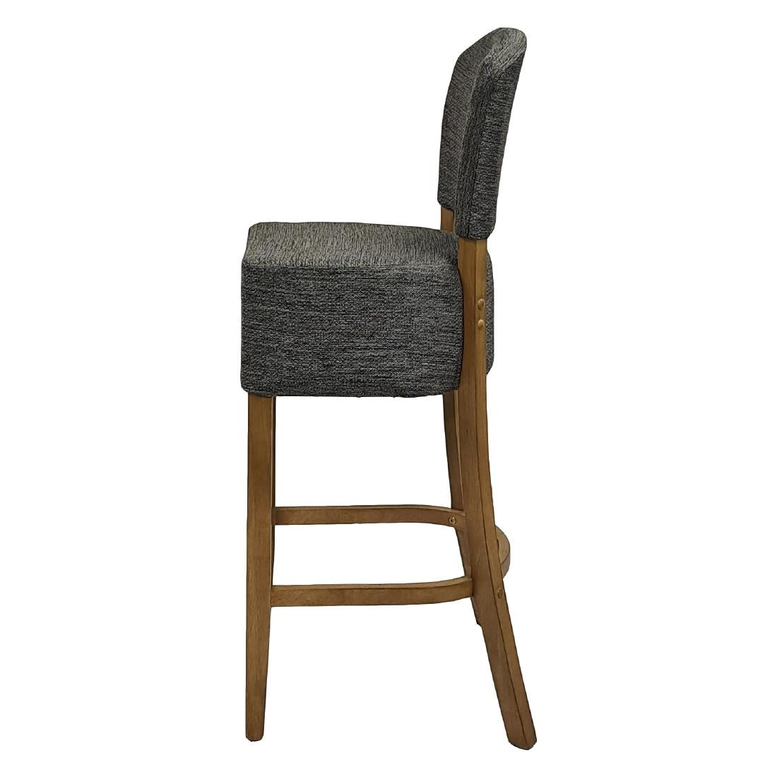 HP786 Hanoi Bar Chair in Weathered Oak with Shetland Smoke Seatpad