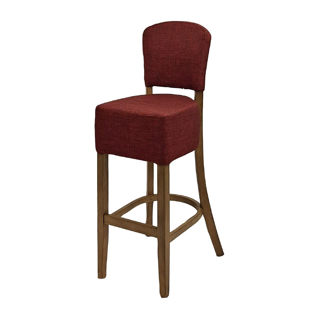 HP787 Hanoi Bar Chair in Weathered Oak with Shetland Scarlett