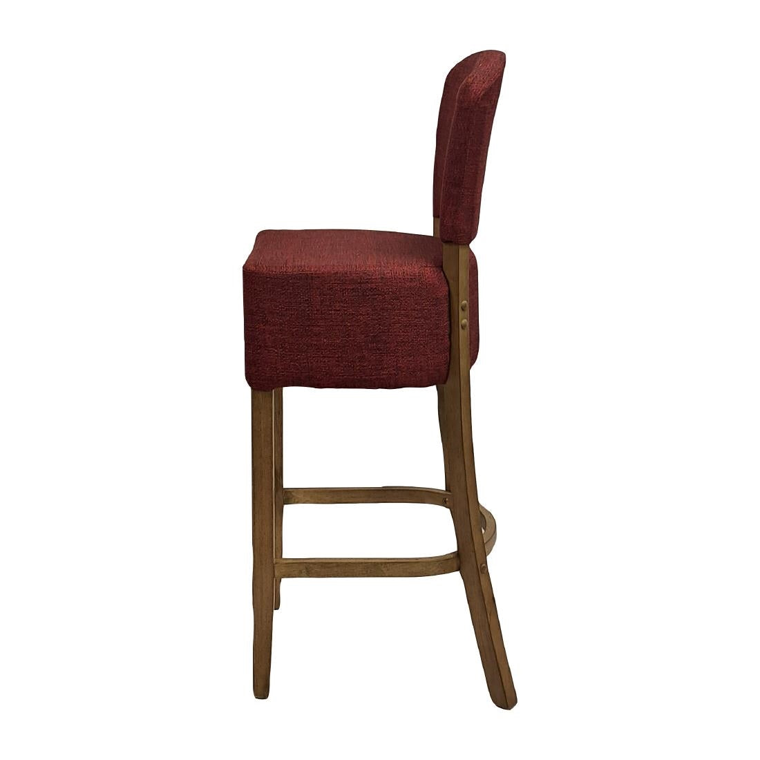 HP787 Hanoi Bar Chair in Weathered Oak with Shetland Scarlett
