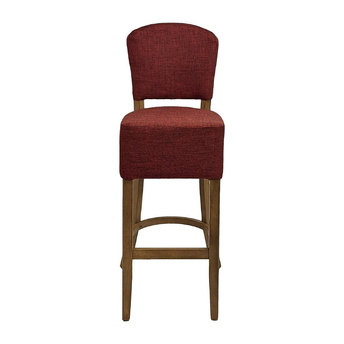 HP787 Hanoi Bar Chair in Weathered Oak with Shetland Scarlett