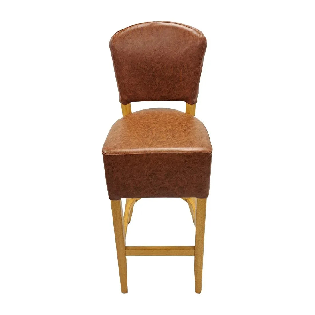 HP788 Hanoi Bar Chair in Soft Oak with Bison Tan Vinyl - JD Catering Equipment Solutions Ltd