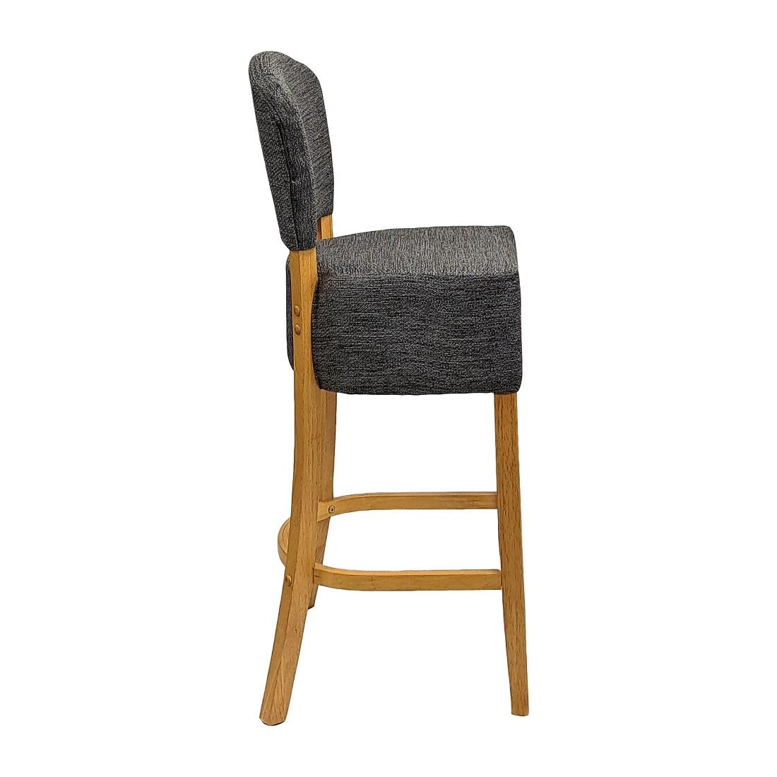 HP793 Hanoi Bar Chairs in Soft Oak with Shetland Smoke Seatpad