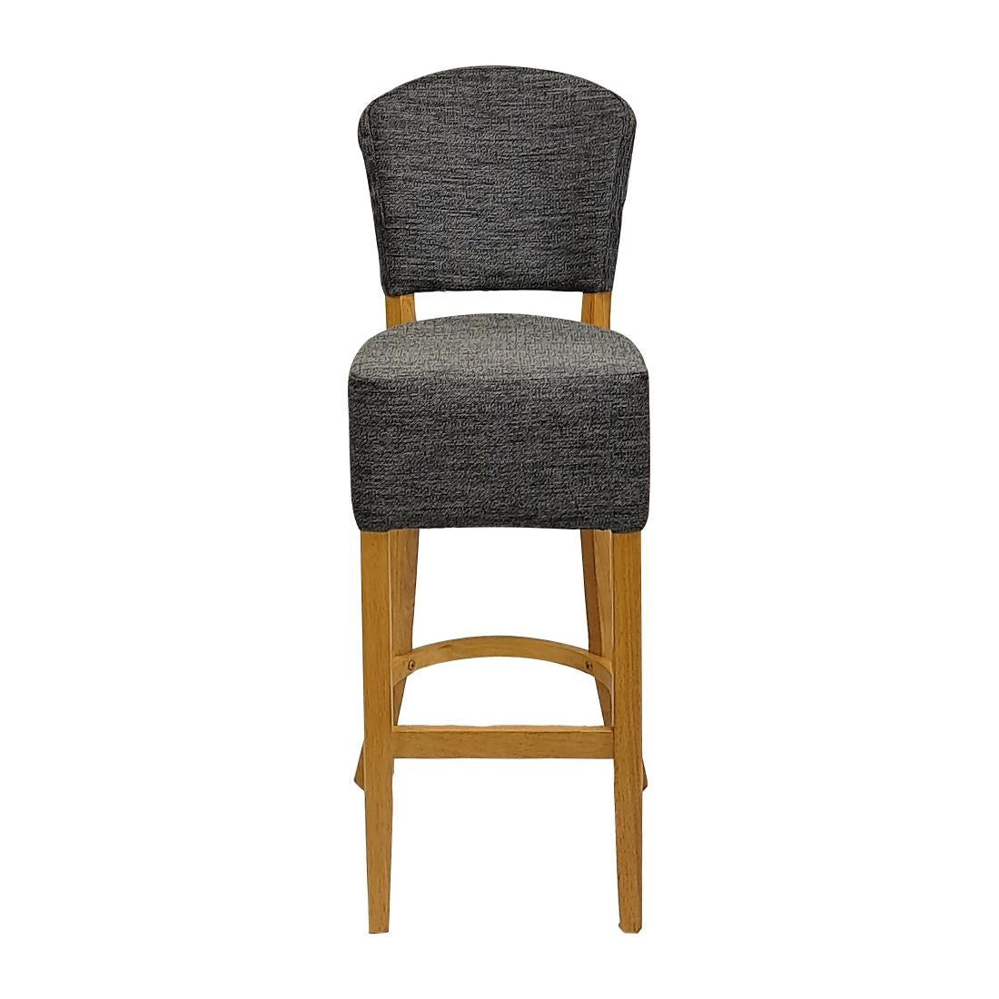 HP793 Hanoi Bar Chairs in Soft Oak with Shetland Smoke Seatpad