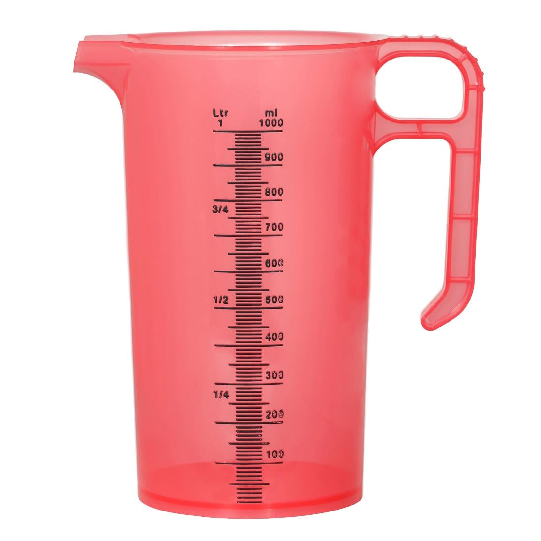 HP860 Pro-Measures Polypropylene Measuring Jug Red 1Ltr