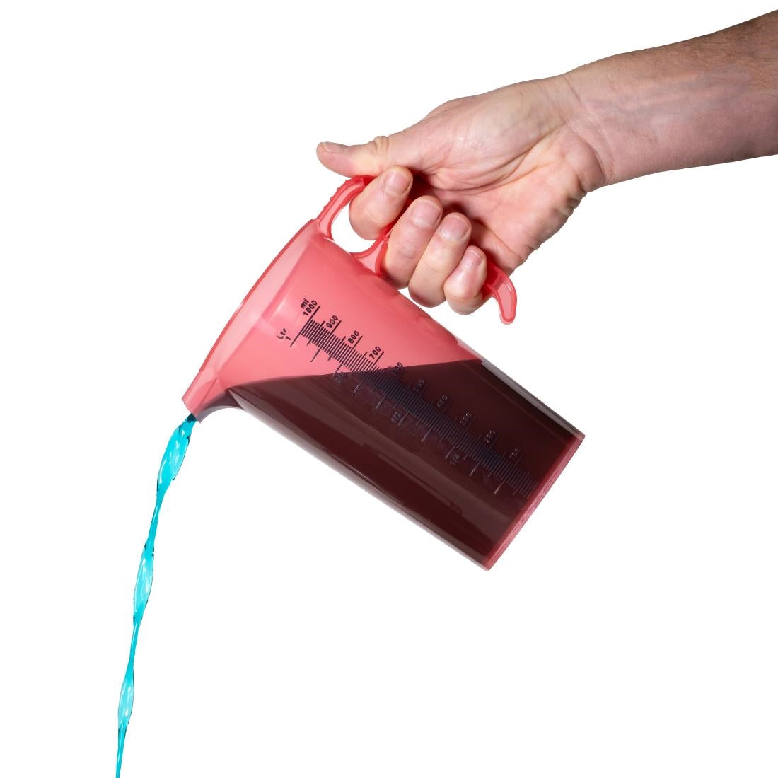 HP860 Pro-Measures Polypropylene Measuring Jug Red 1Ltr