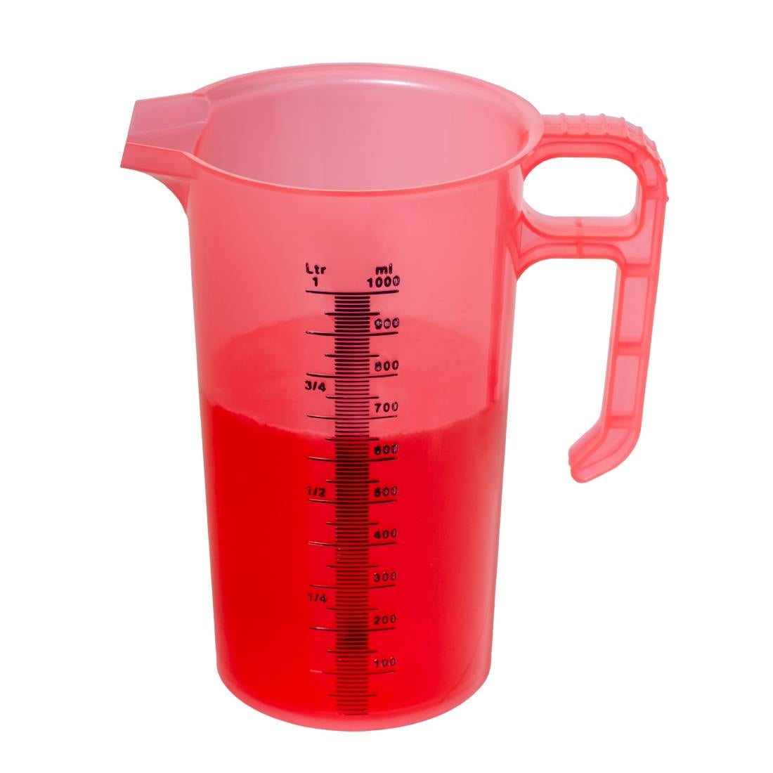 HP860 Pro-Measures Polypropylene Measuring Jug Red 1Ltr