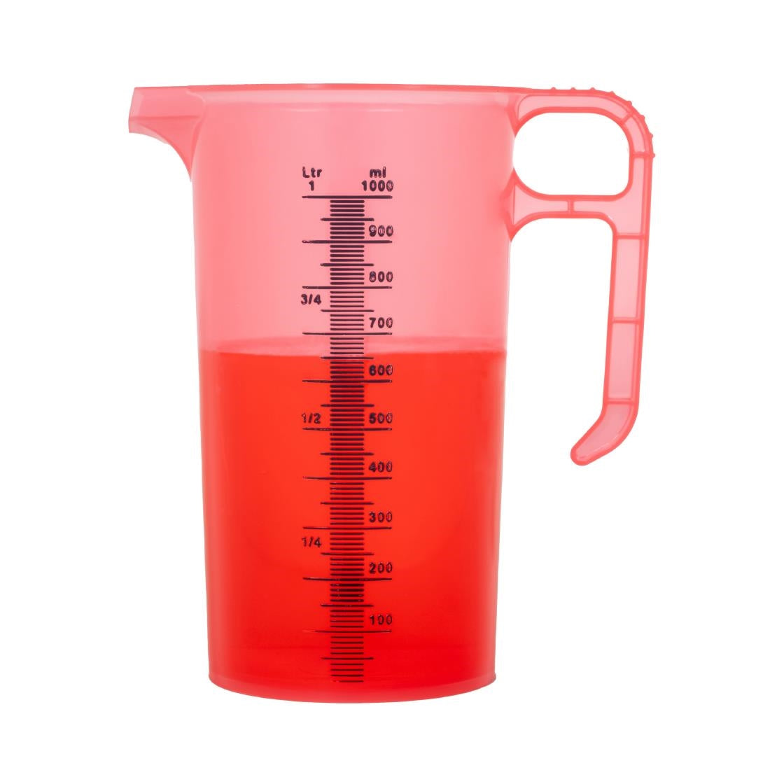 HP860 Pro-Measures Polypropylene Measuring Jug Red 1Ltr