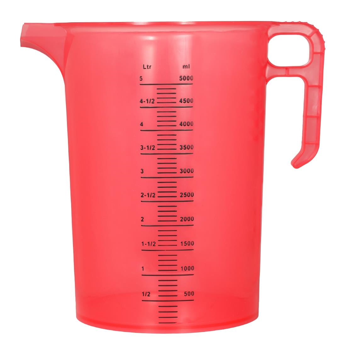 HP862 Pro-Measures Polypropylene Measuring Jug Red 5Ltr