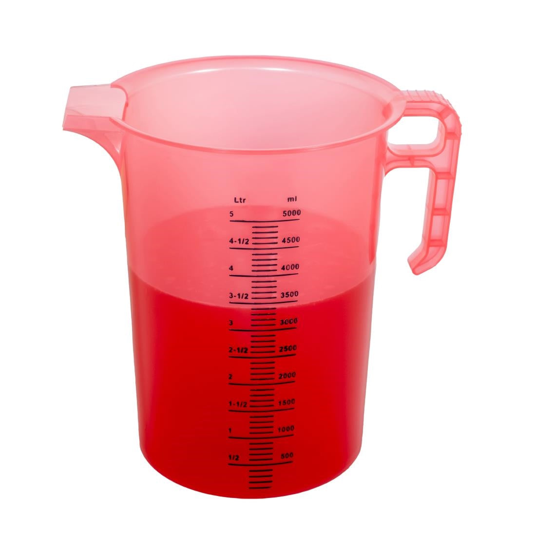 HP862 Pro-Measures Polypropylene Measuring Jug Red 5Ltr
