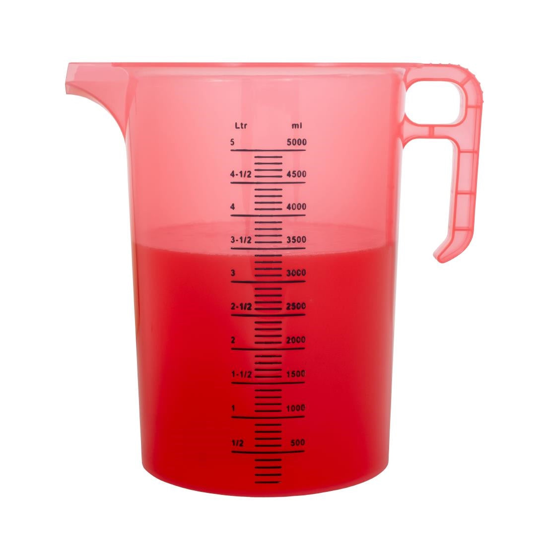 HP862 Pro-Measures Polypropylene Measuring Jug Red 5Ltr