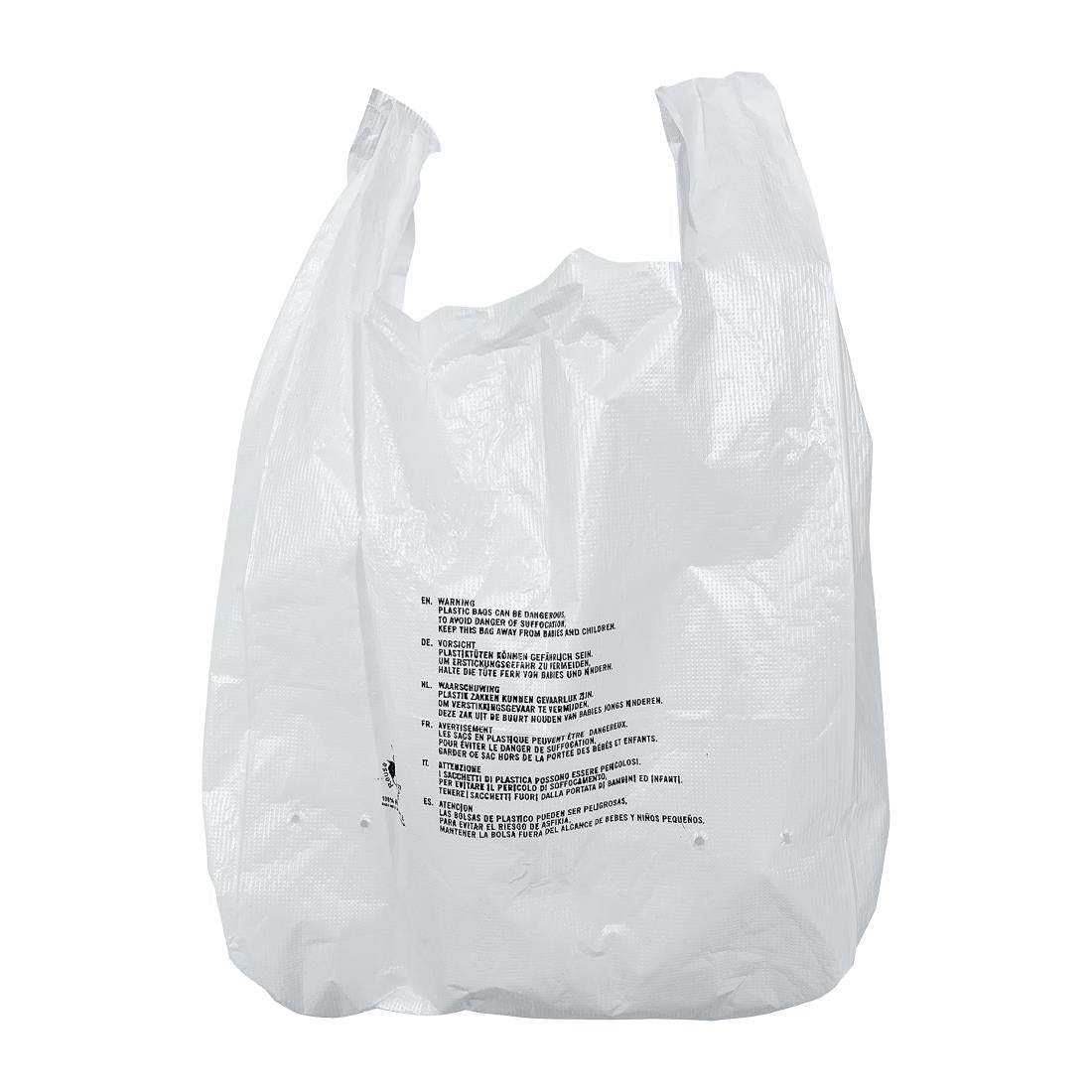 HP875 Fiesta Recyclable Large White Carrier Bag (1000 Pack)