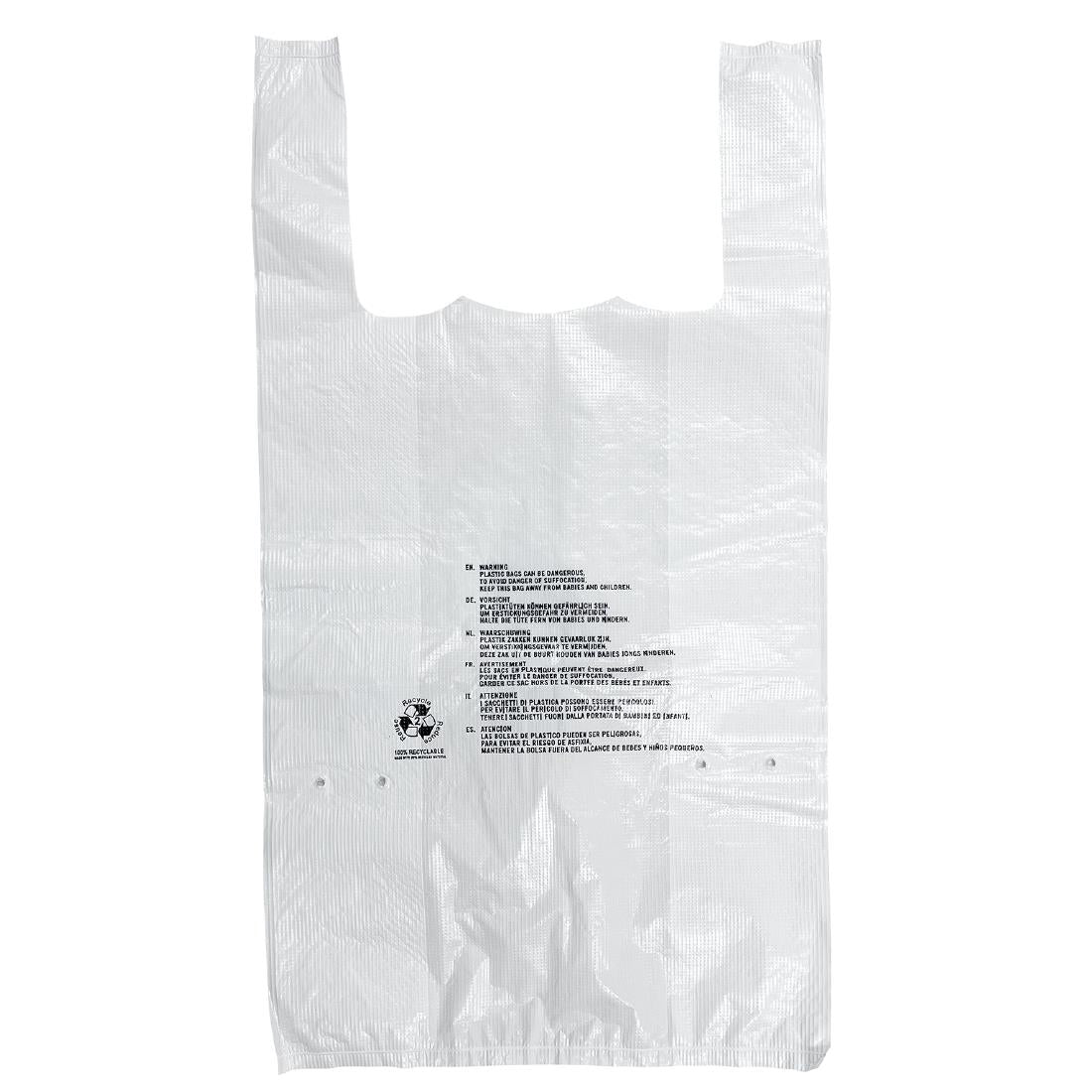 HP875 Fiesta Recyclable Large White Carrier Bag (1000 Pack)
