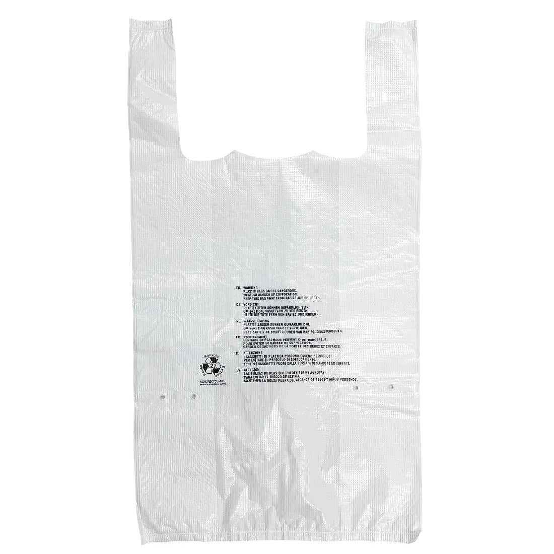 HP875 Fiesta Recyclable Large White Carrier Bag (1000 Pack)