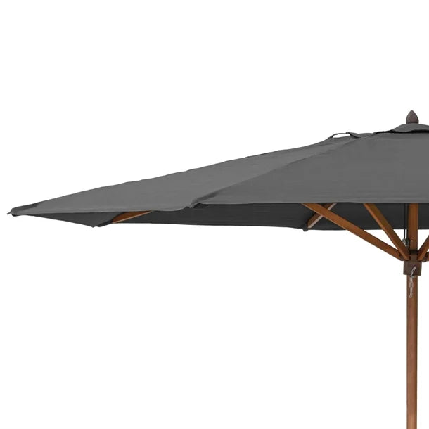 HP885 Rowlinson Willington Wooden Parasol Grey 2.7m with Base 15kg