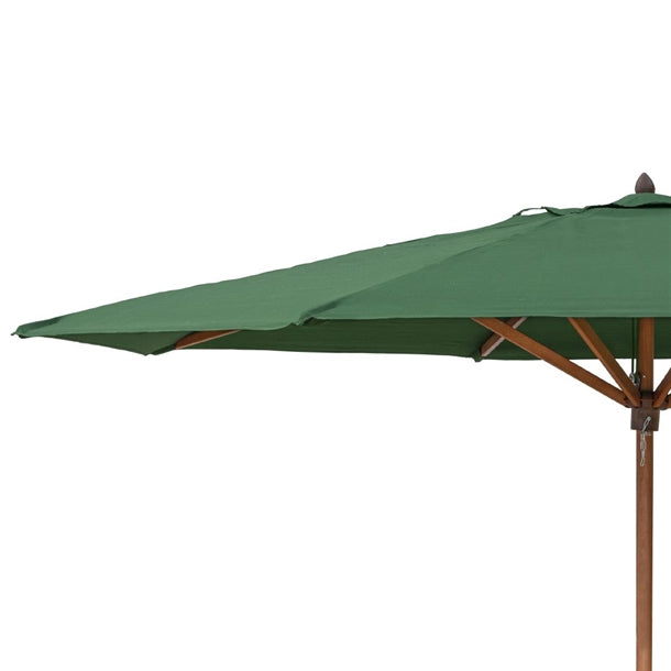 HP886 Rowlinson Willington Wooden Parasol Green 2.7m with Base 15kg