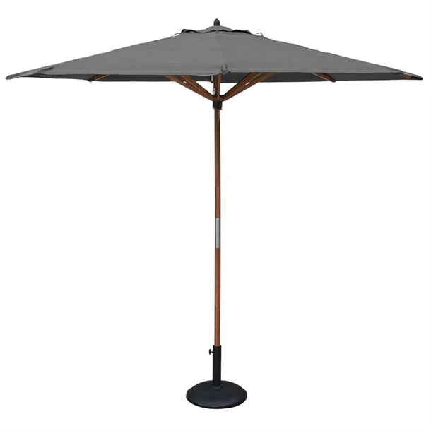 HP885 Rowlinson Willington Wooden Parasol Grey 2.7m with Base 15kg