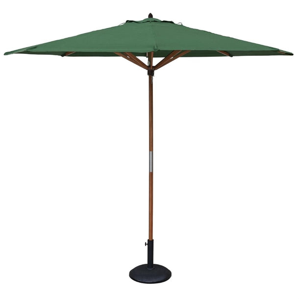 HP886 Rowlinson Willington Wooden Parasol Green 2.7m with Base 15kg
