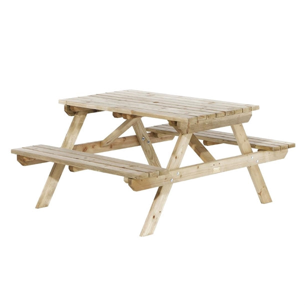 HP891 Rowlinson Picnic Table 4ft with Grey Parasol 2.7m & Base 15kg