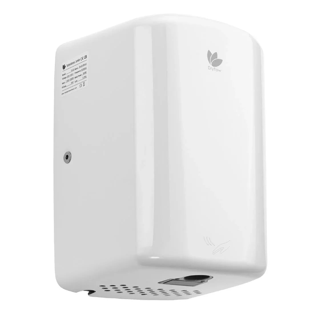 HP907 Dryflow Turboforce Junior PLUS Hand Dryer White - JD Catering Equipment Solutions Ltd