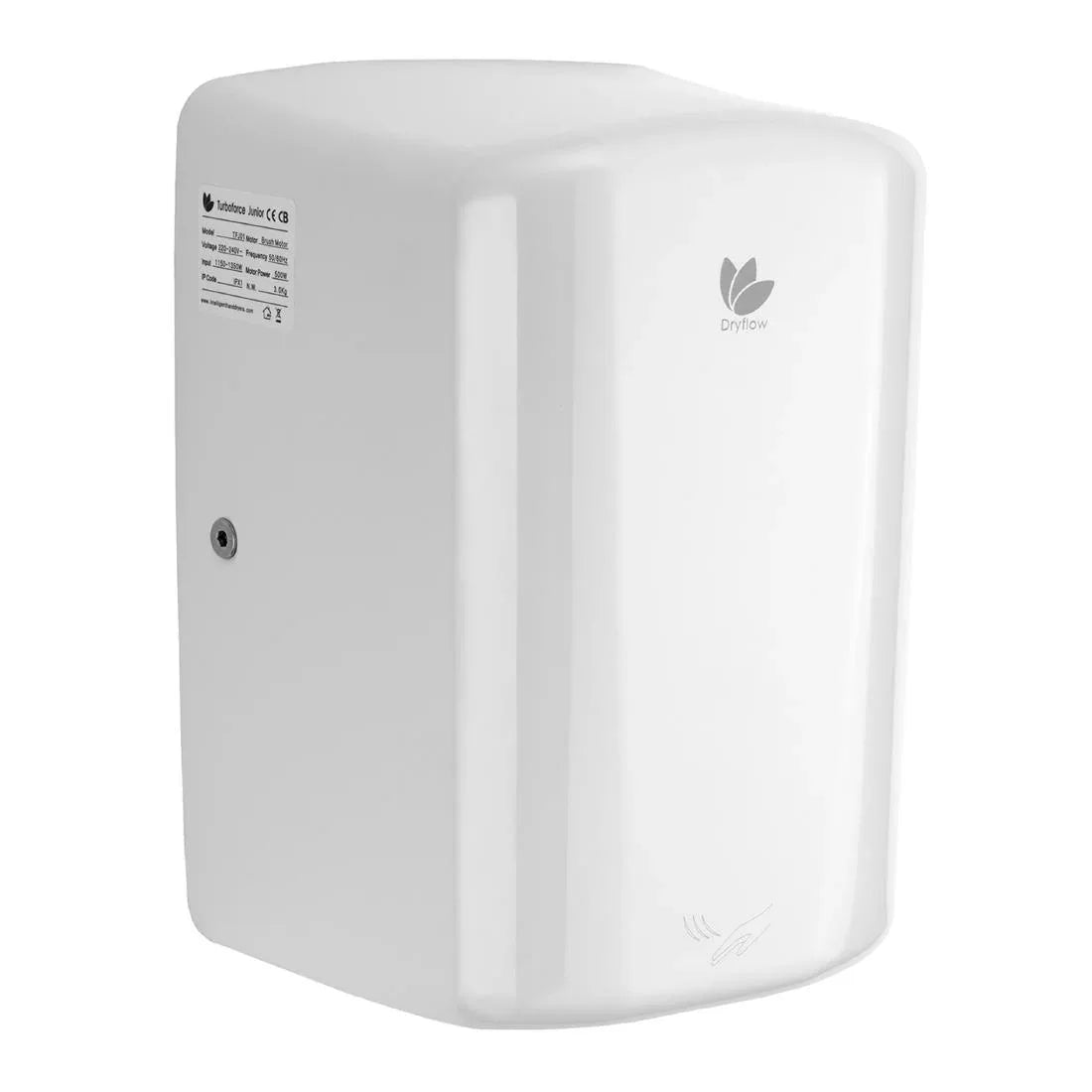 HP907 Dryflow Turboforce Junior PLUS Hand Dryer White - JD Catering Equipment Solutions Ltd