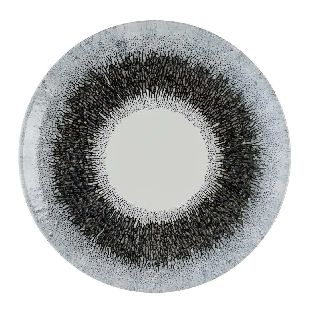 HR302 Churchill Studio Prints Fusion Black Evolve Coupe Plates 220mm (Pack of 12)