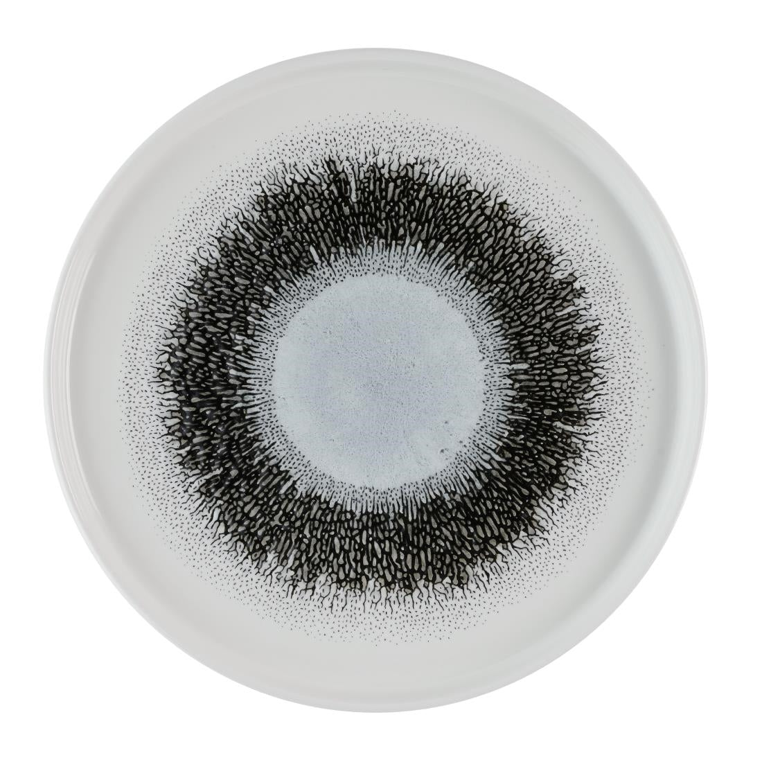 HR305 Churchill Studio Prints Fusion Black Walled Plates 260mm (Pack of 6)