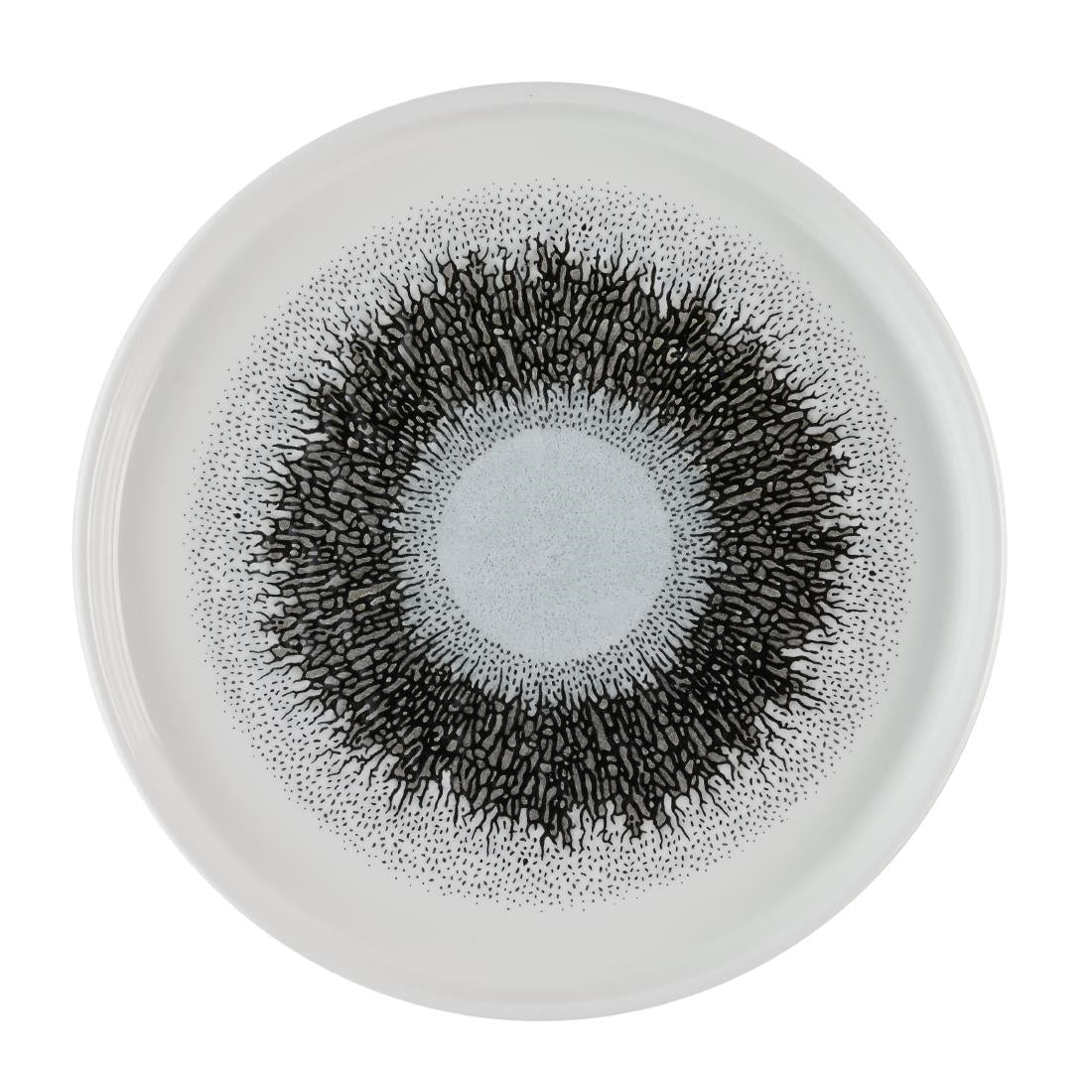 HR306 Churchill Studio Prints Fusion Black Walled Plates 210mm (Pack of 6)