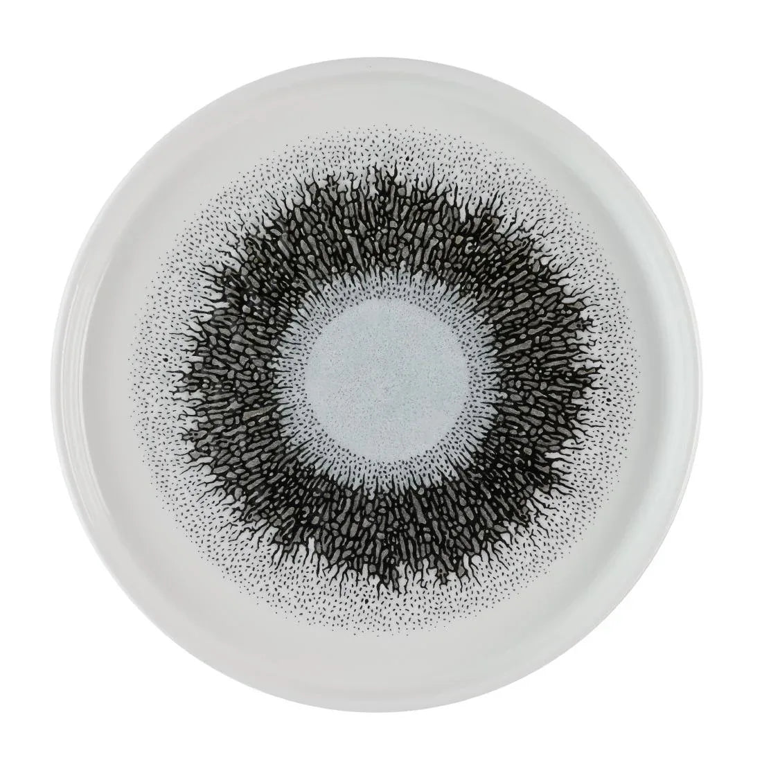 HR306 Churchill Studio Prints Fusion Black Walled Plates 210mm (Pack of 6) - JD Catering Equipment Solutions Ltd