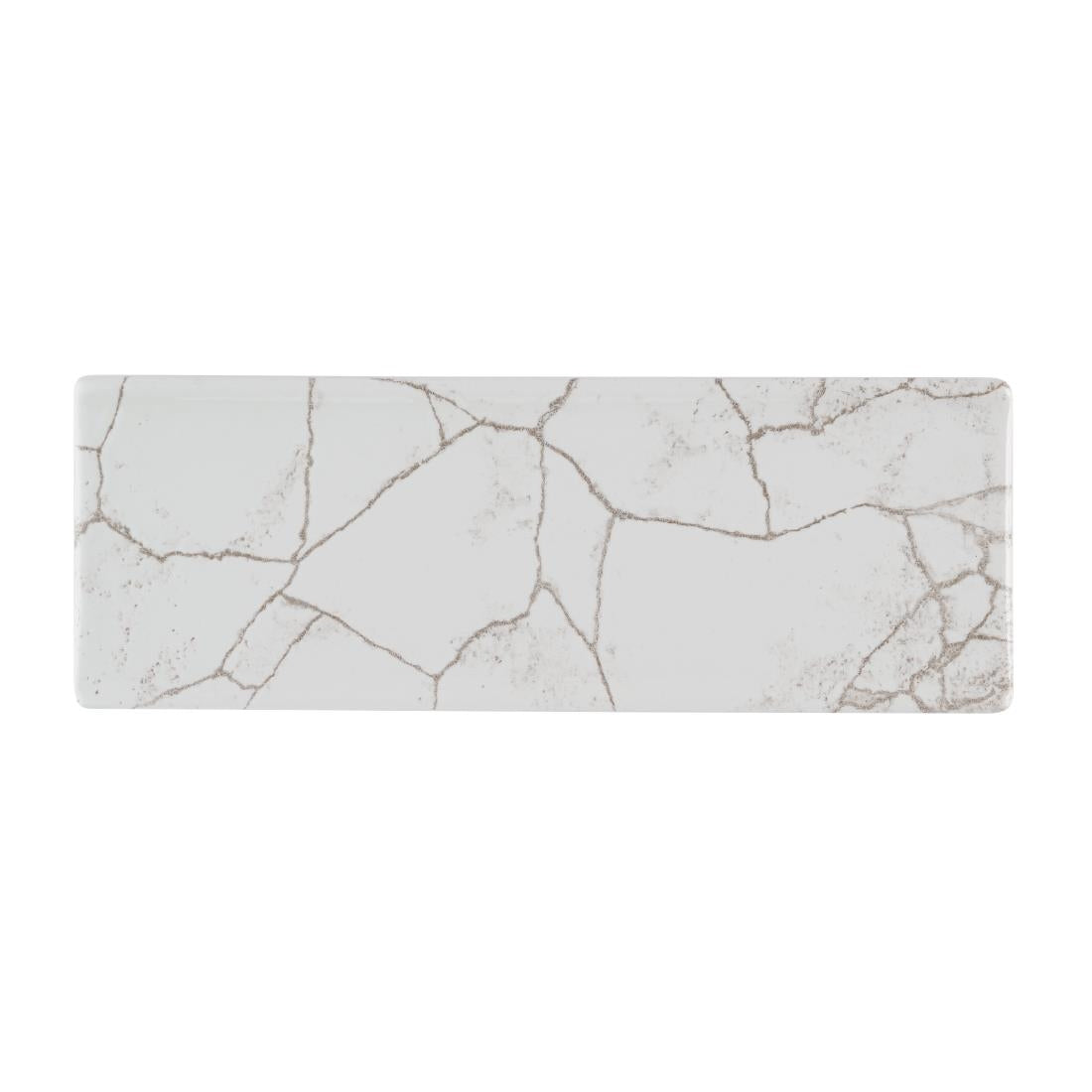 HR309 Churchill Studio Prints Kintsugi Agate Grey Oblong Plates 250x90mm (Pack of 6)