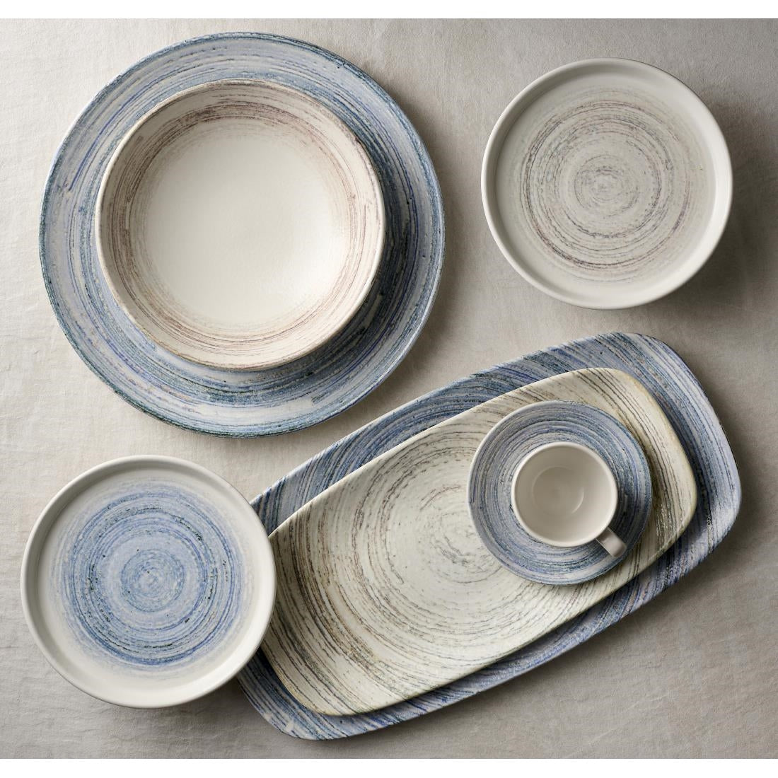 HR342 Churchill Elements Coast Chef's Oblong Plates 288 x 152mm (Pack of 12)