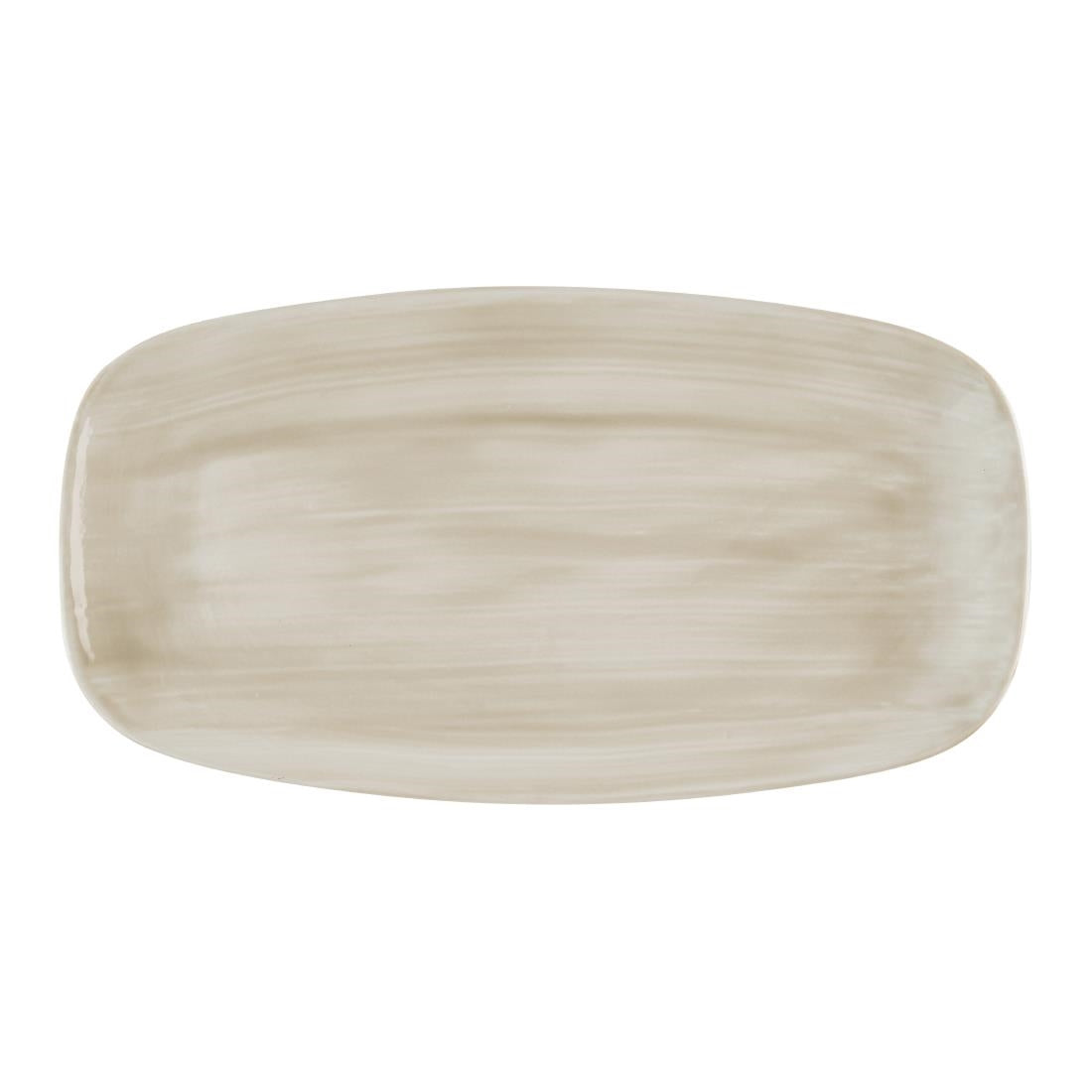 HR358 Churchill Stonecast Canvas Natural Chef's Oblong Plates 350x187mm (Pack of 6)