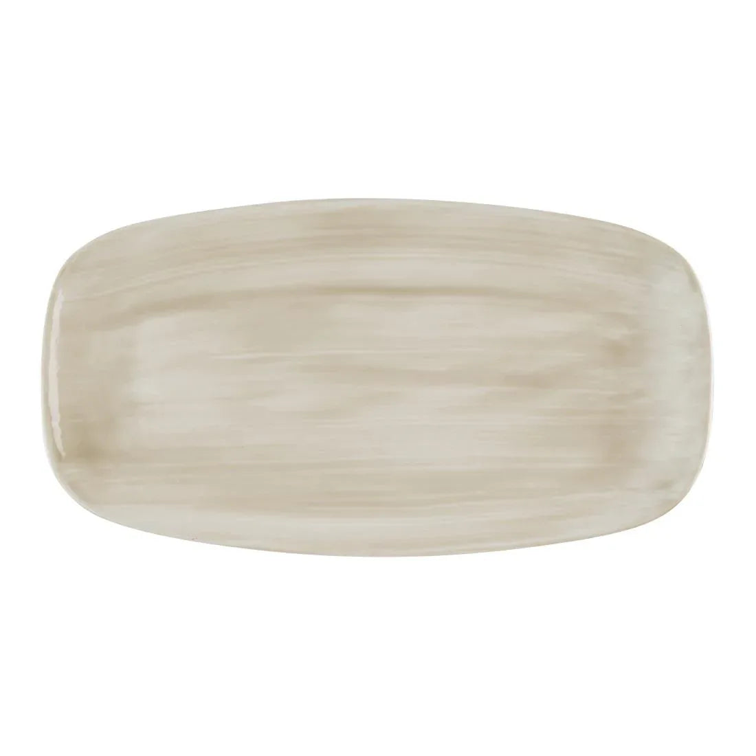 HR358 Churchill Stonecast Canvas Natural Chef's Oblong Plates 350x187mm (Pack of 6) - JD Catering Equipment Solutions Ltd