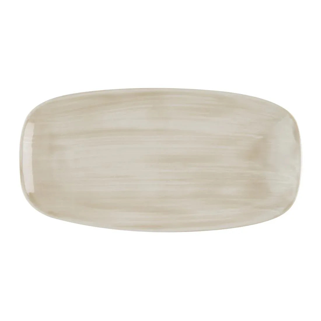 HR359 Churchill Stonecast Canvas Natural Chefs Oblong Plates 288x152mm(Pack of 12) - JD Catering Equipment Solutions Ltd